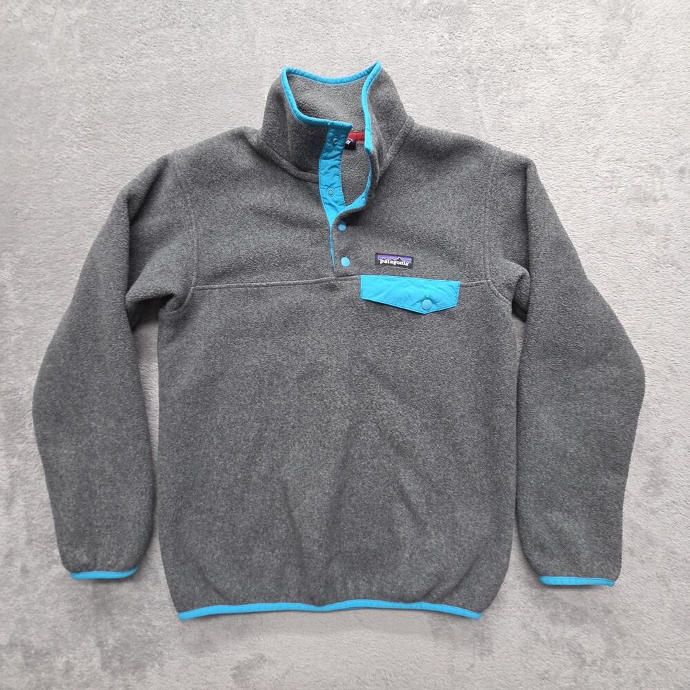 Patagonia Sweater Women's Lightweight Synchilla Snap-T Fleece Pullover 2XS Gray